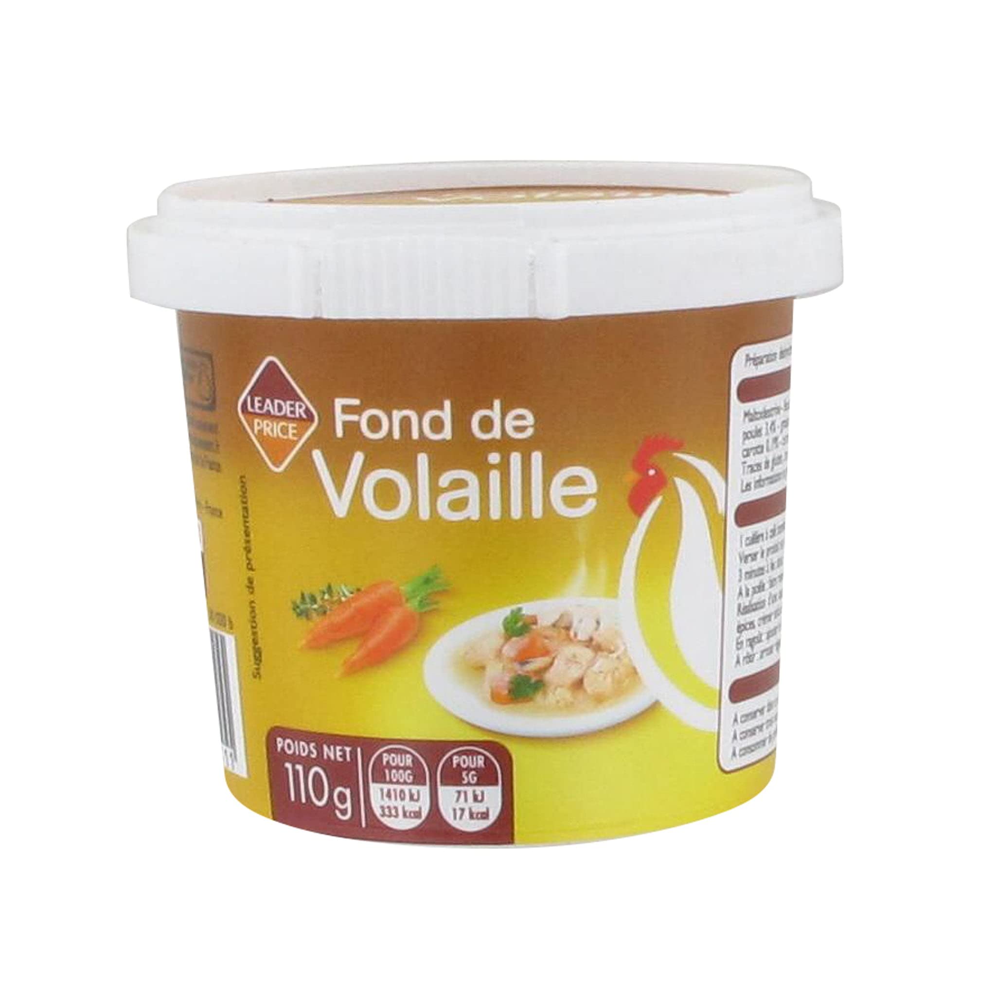 Leader Price fond de volaille 110g pour sauces et soupes