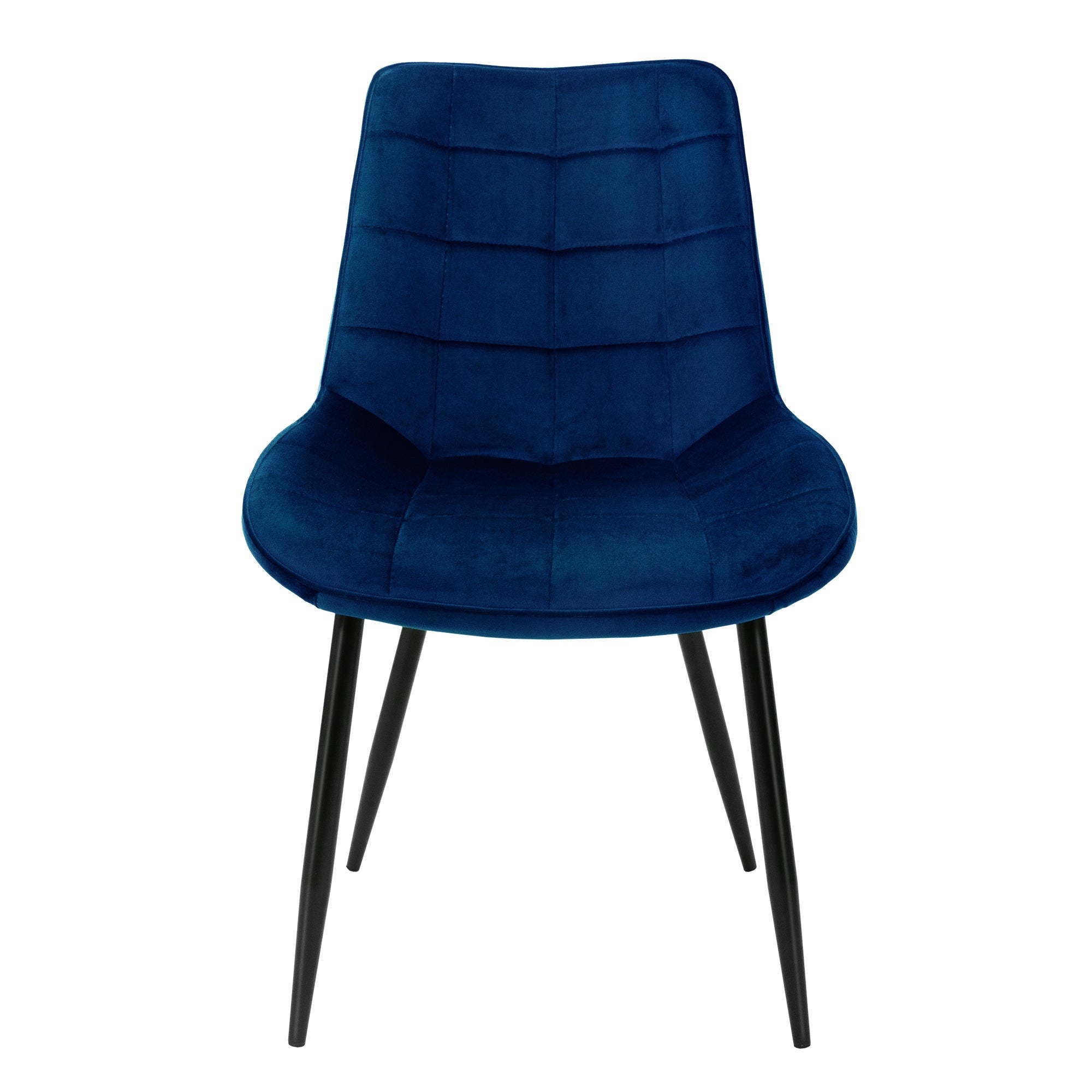 ML-Design chaises velours bleu foncé lot de 4 matelassées