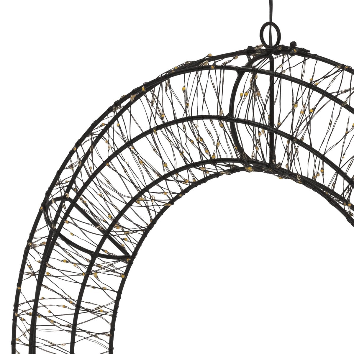 ECD Germany 38 cm couronne de Noël LED blanc chaud avec timer