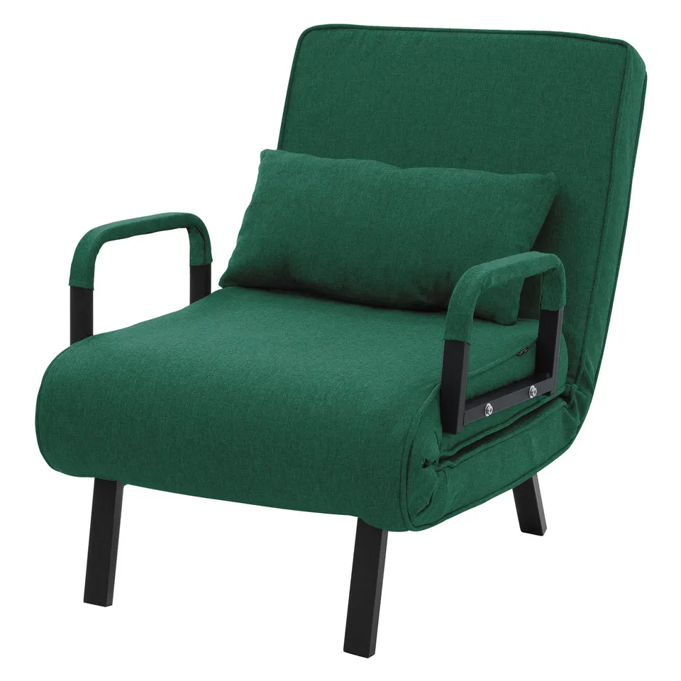 ML-Design Fauteuil convertible vert foncé chenille 186x60