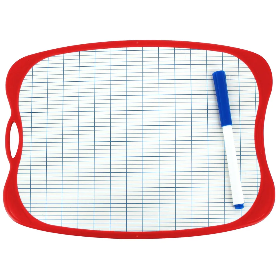 Stokomani Scolaire ardoise effaçable kit feutre bleu