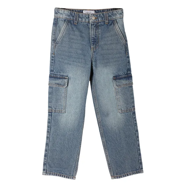 Stokomani Jean Cargo Bleu Enfant 08A coton