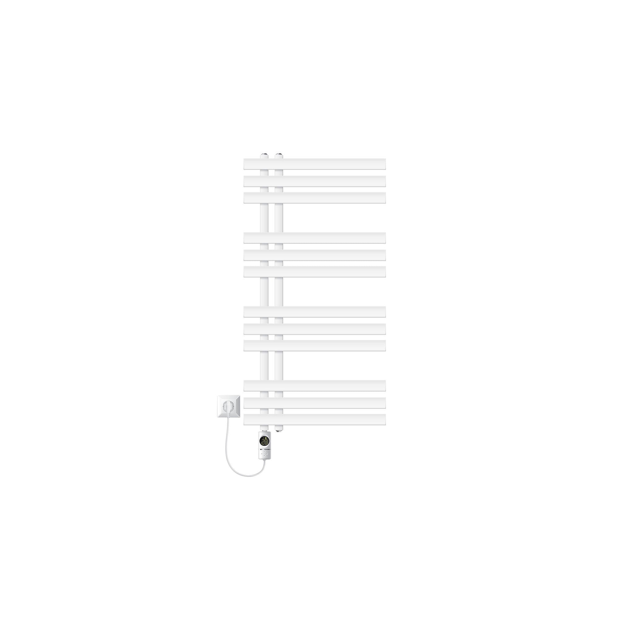 LuxeBath sèche-serviettes blanc 500x1000 mm tige 600W