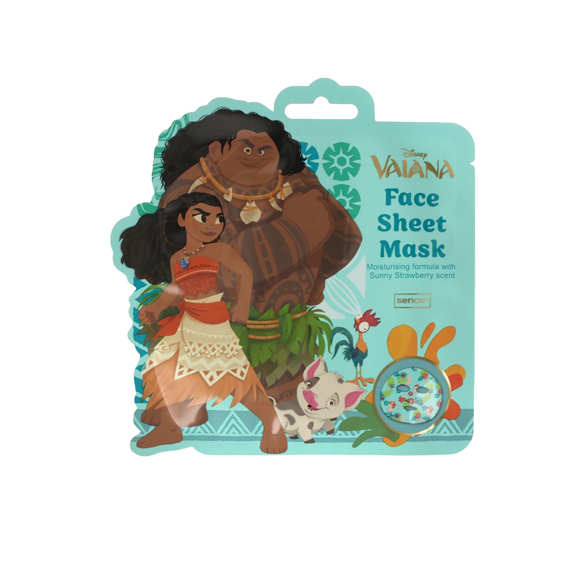 Disney Vaiana masque visage tissu bleu détente
