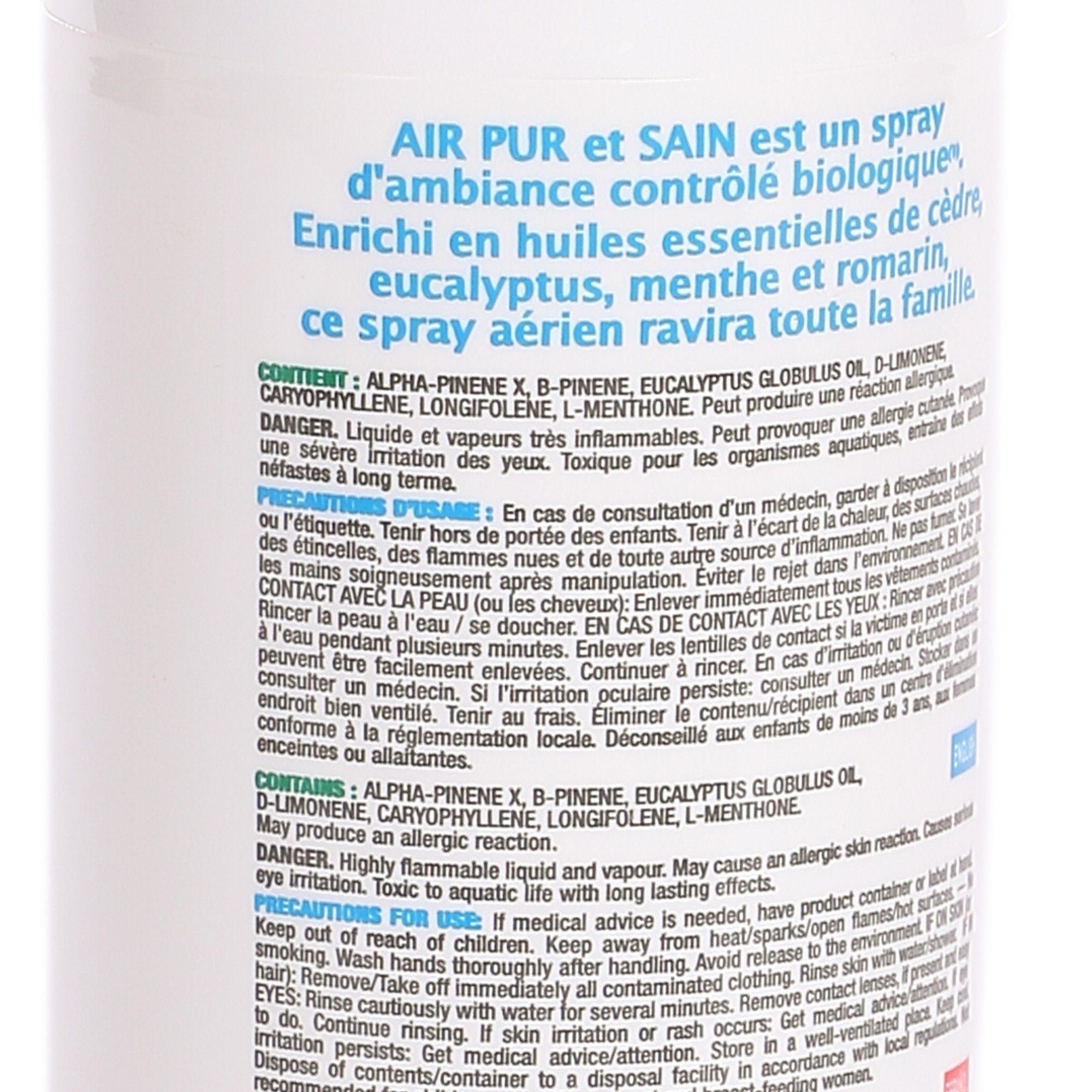 Spray aérien 47 huiles essentielles pièces à vivre
