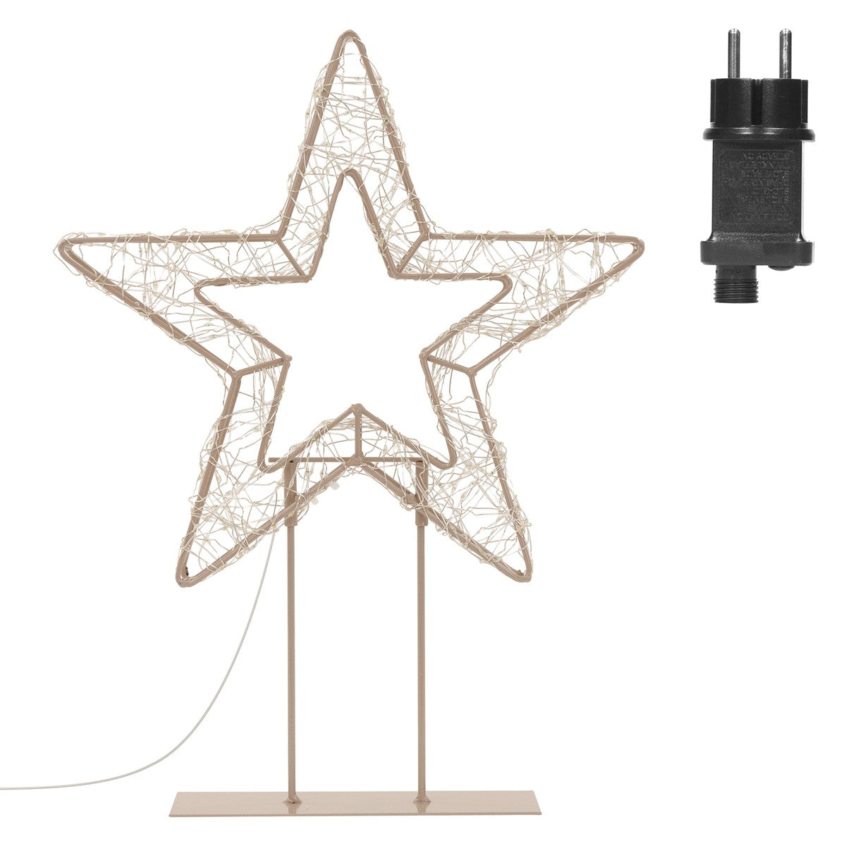 ECD Germany Étoile Noël LED 48,5cm blanc chaud sur socle