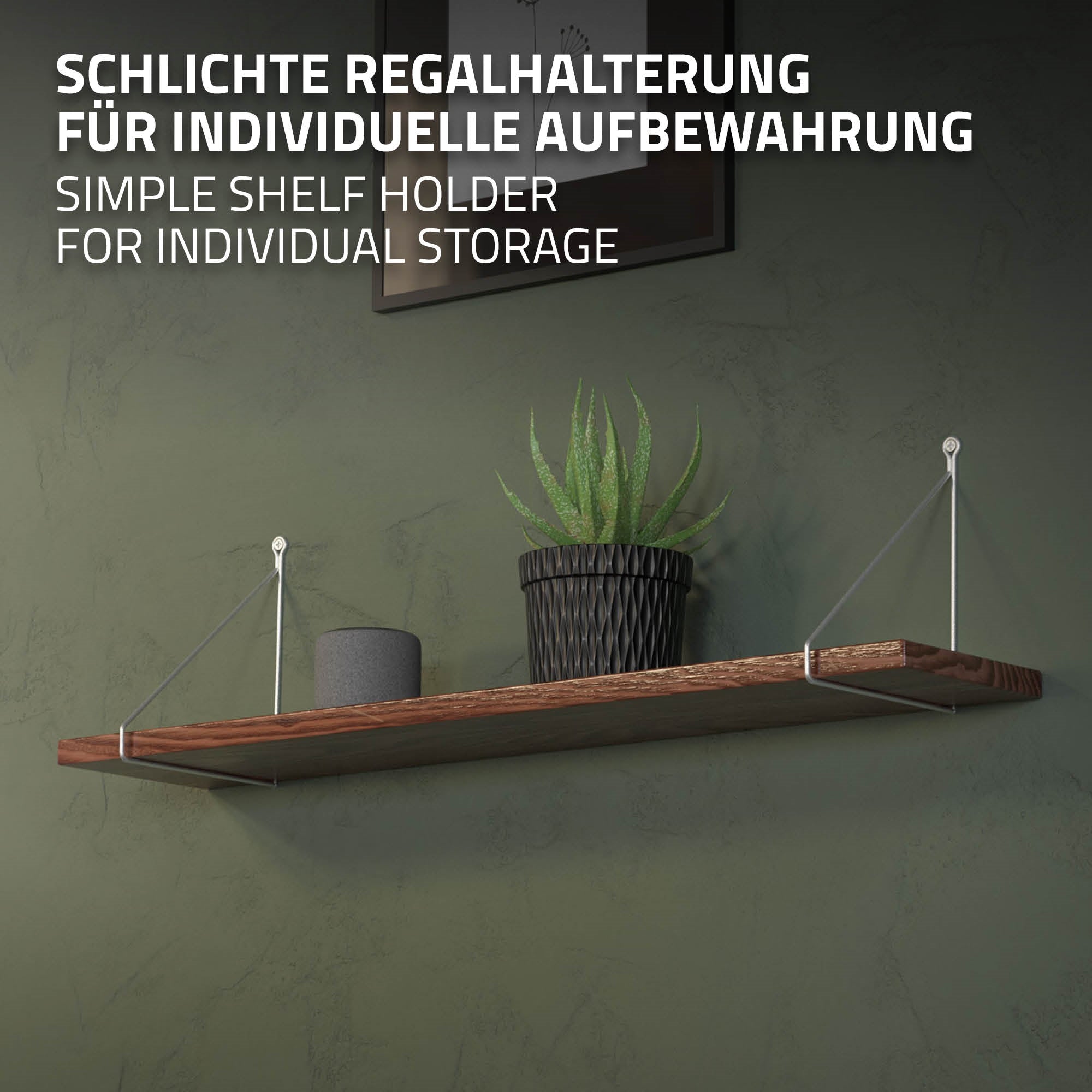 ECD Germany ML-Design Équerre Étagère Acier Argent 20x25 cm Lot 4