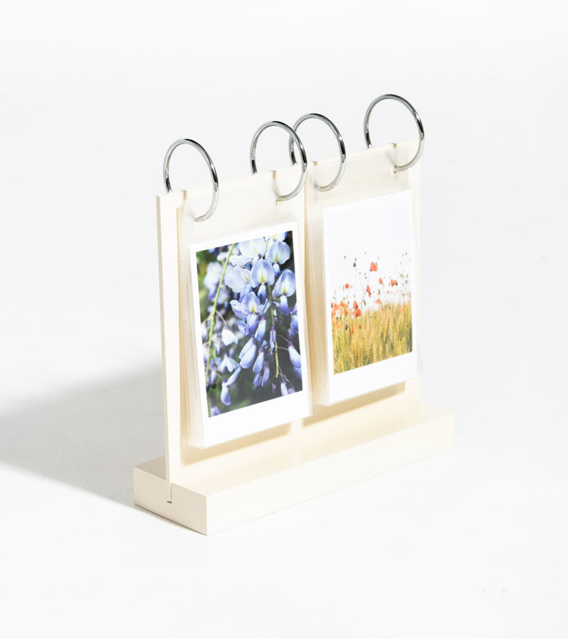 L'avant gardiste cadre photo bois Instax violet crème