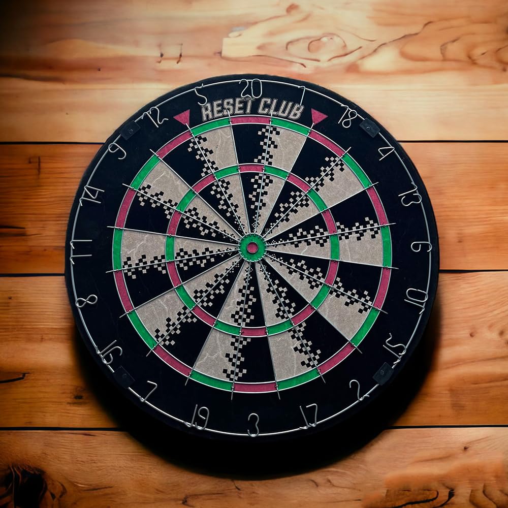 Reset Dartboard cible fléchettes sisal 45 cm + 6 fléchettes