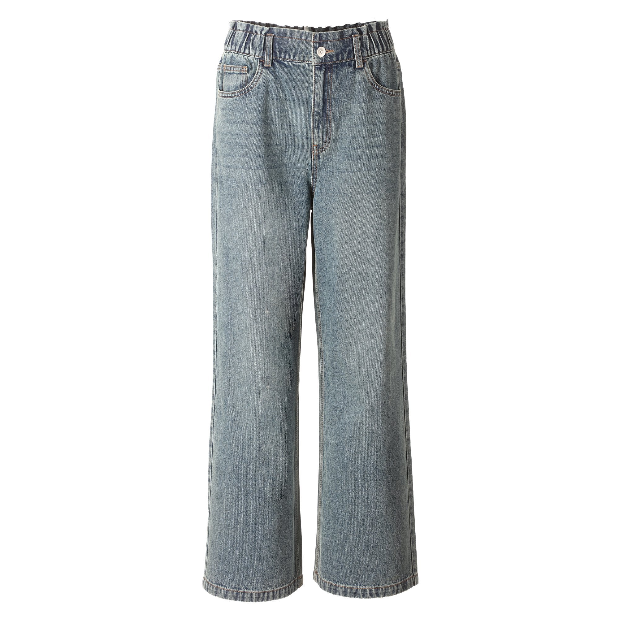 Stokomani Mode jean large bleu foncé femme