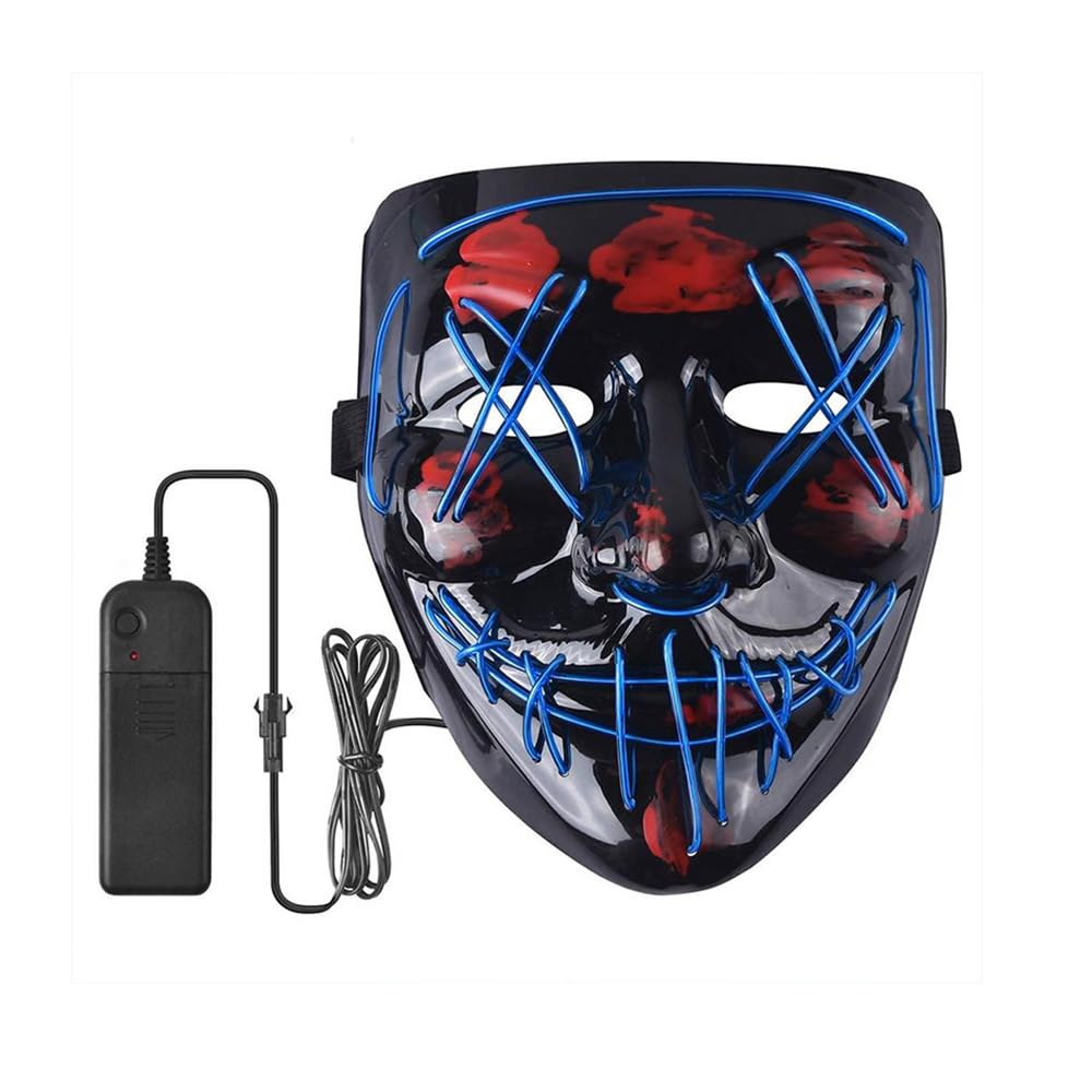 Shop-Story Loisirs Masque LED Nightmare Bleu Halloween
