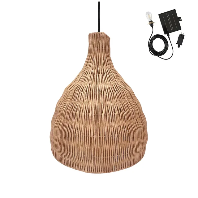 Red Deco Bella Solar suspension solaire rotin blanc chaud