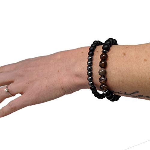 Shop-Story Lifestyle Double bracelet agate hématite mixte
