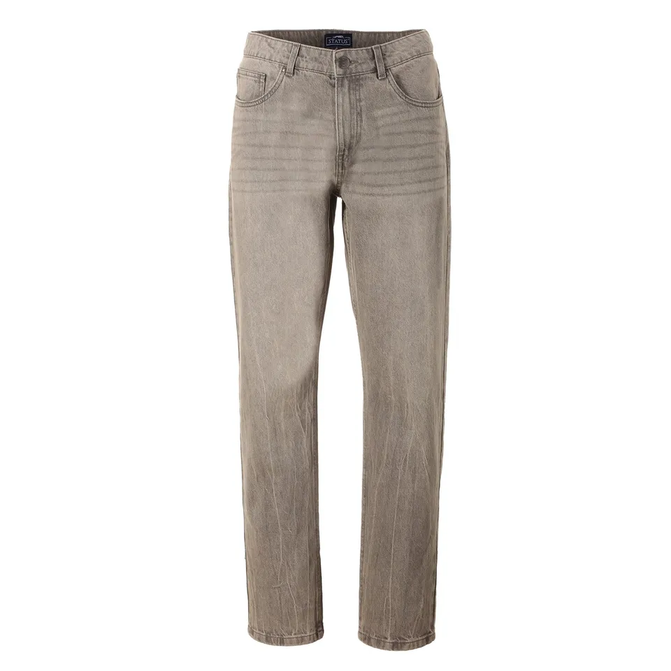 Stokomani Mode jean droit gris homme coupe droite