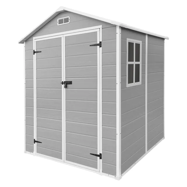 ECD Germany abri jardin plastique gris clair 151x182x220 cm 5m³