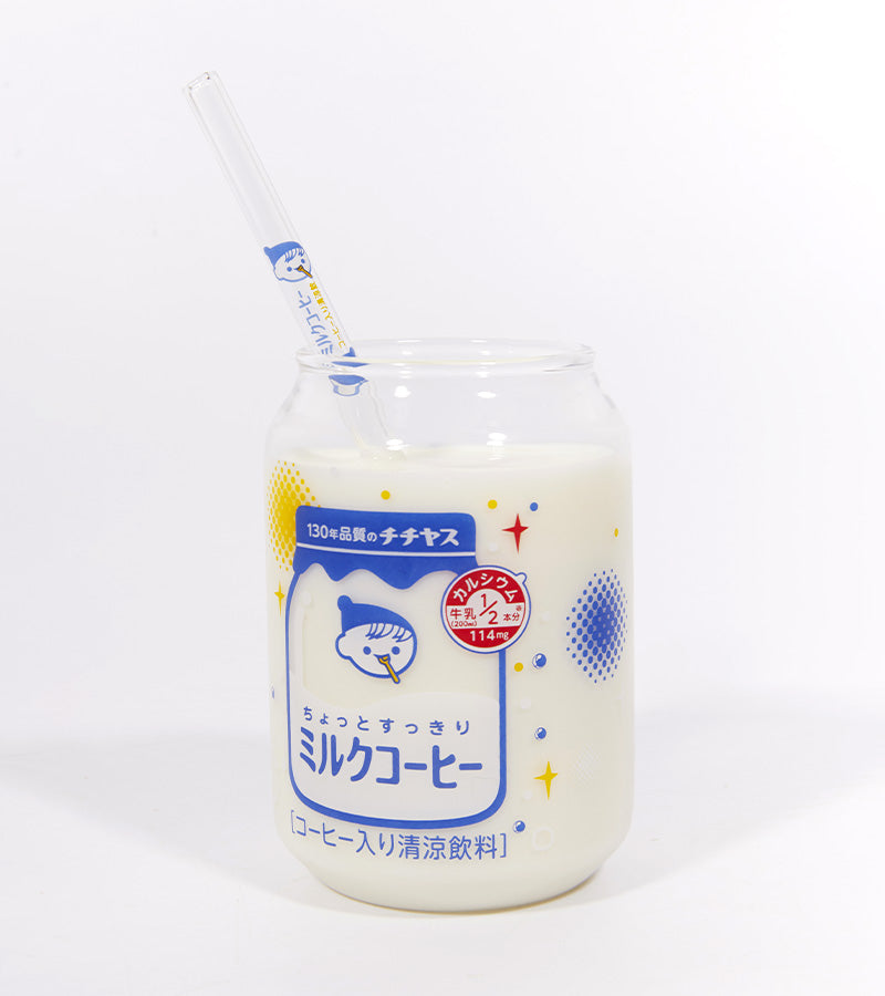 L'avant gardiste Vaisselle & Table Fun verre Milk Cup kawaii + paille