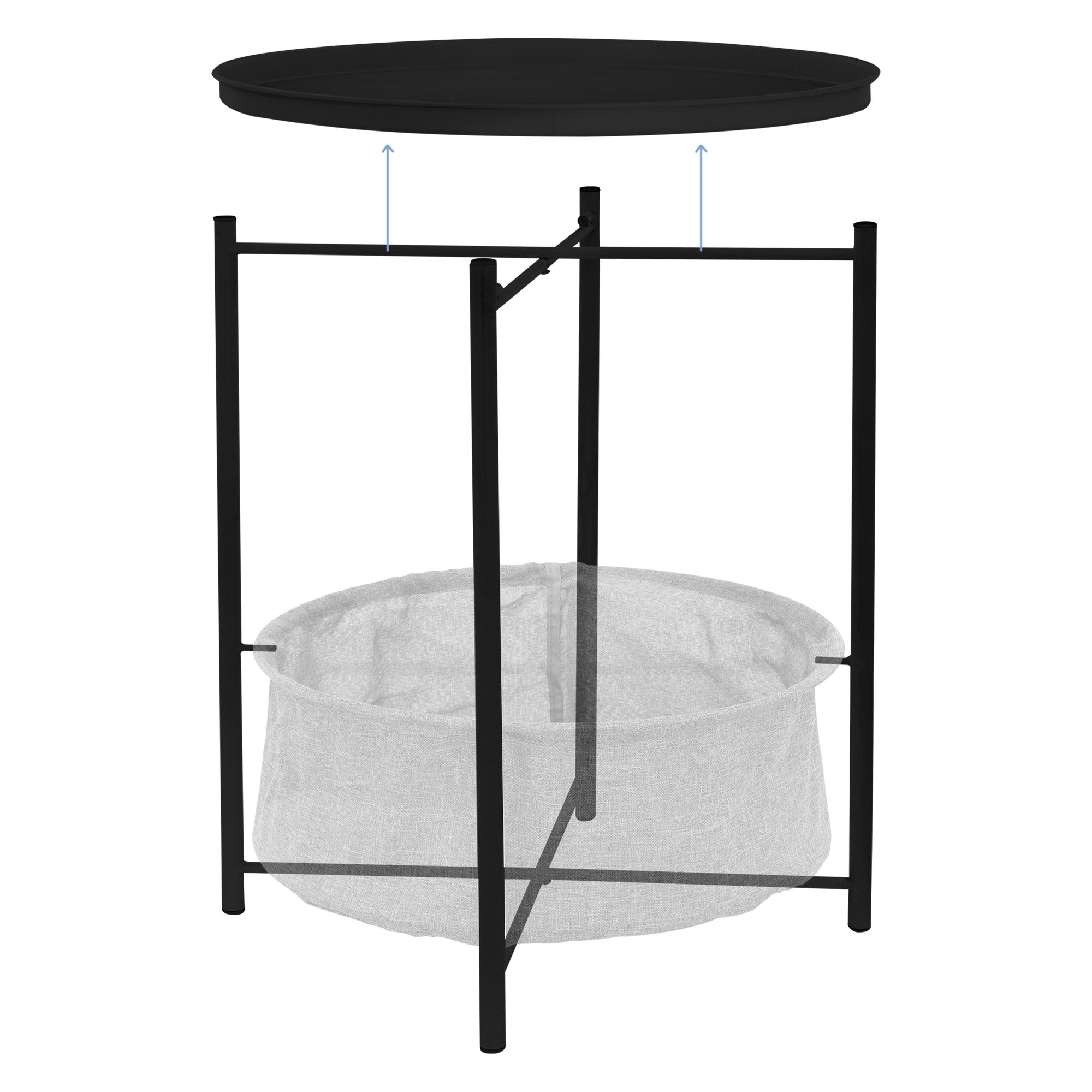 ECD Germany Meuble ML-Design table appoint 46x51 anthracite