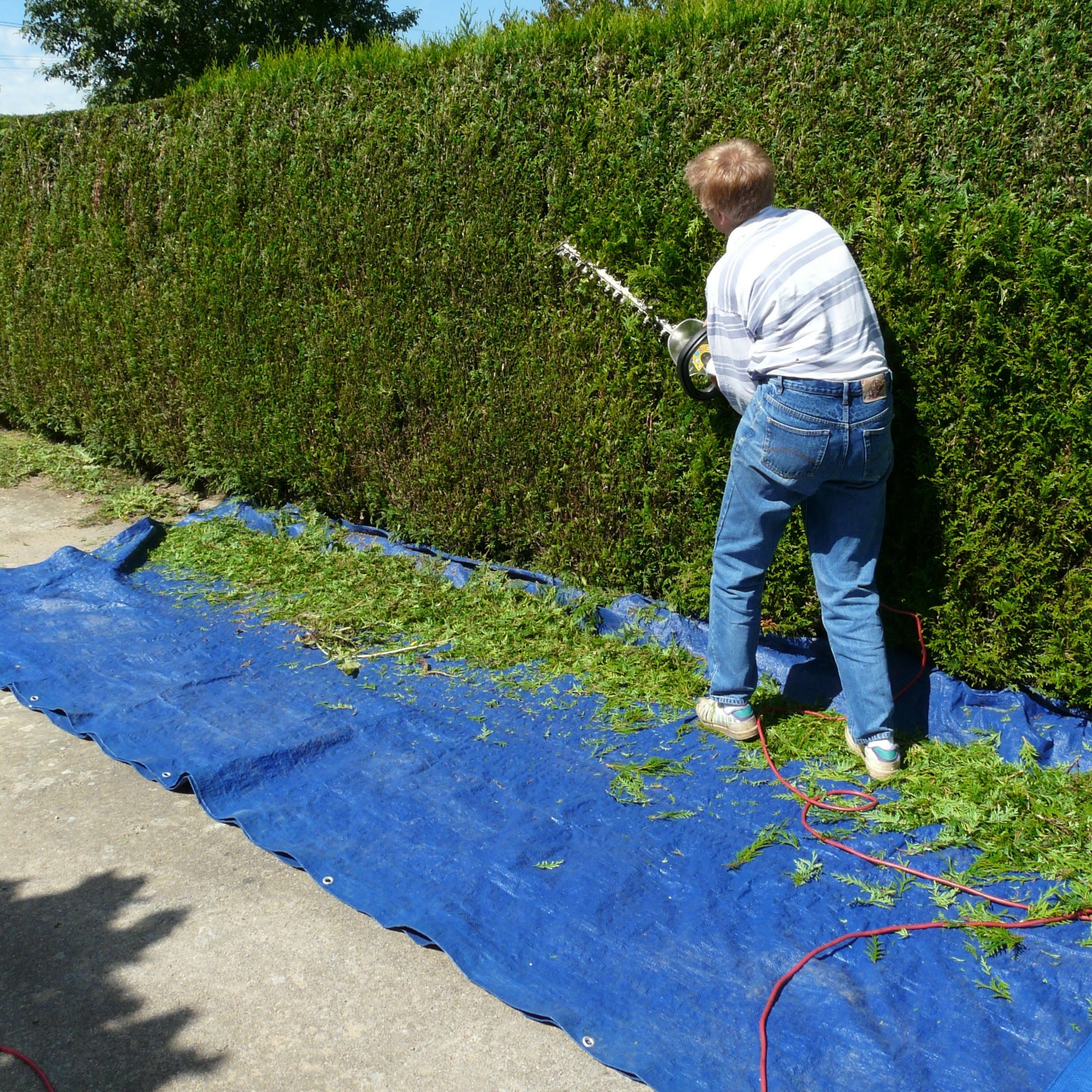 ECD Germany Garten bâche bleue 4x6 m 180 g/m² avec œillets