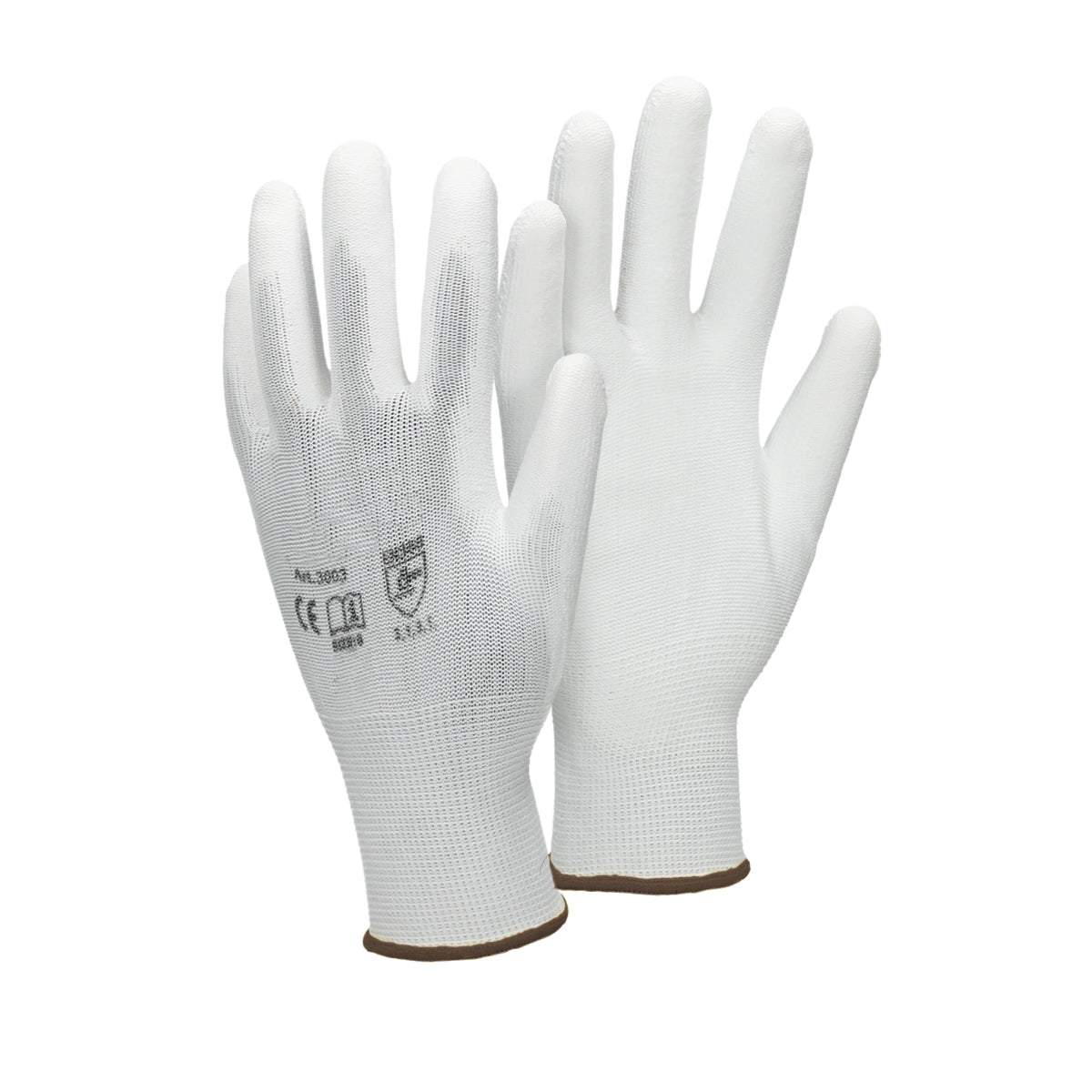 ECD Germany Werkstatt gants travail PU blanc 9-L lot 48