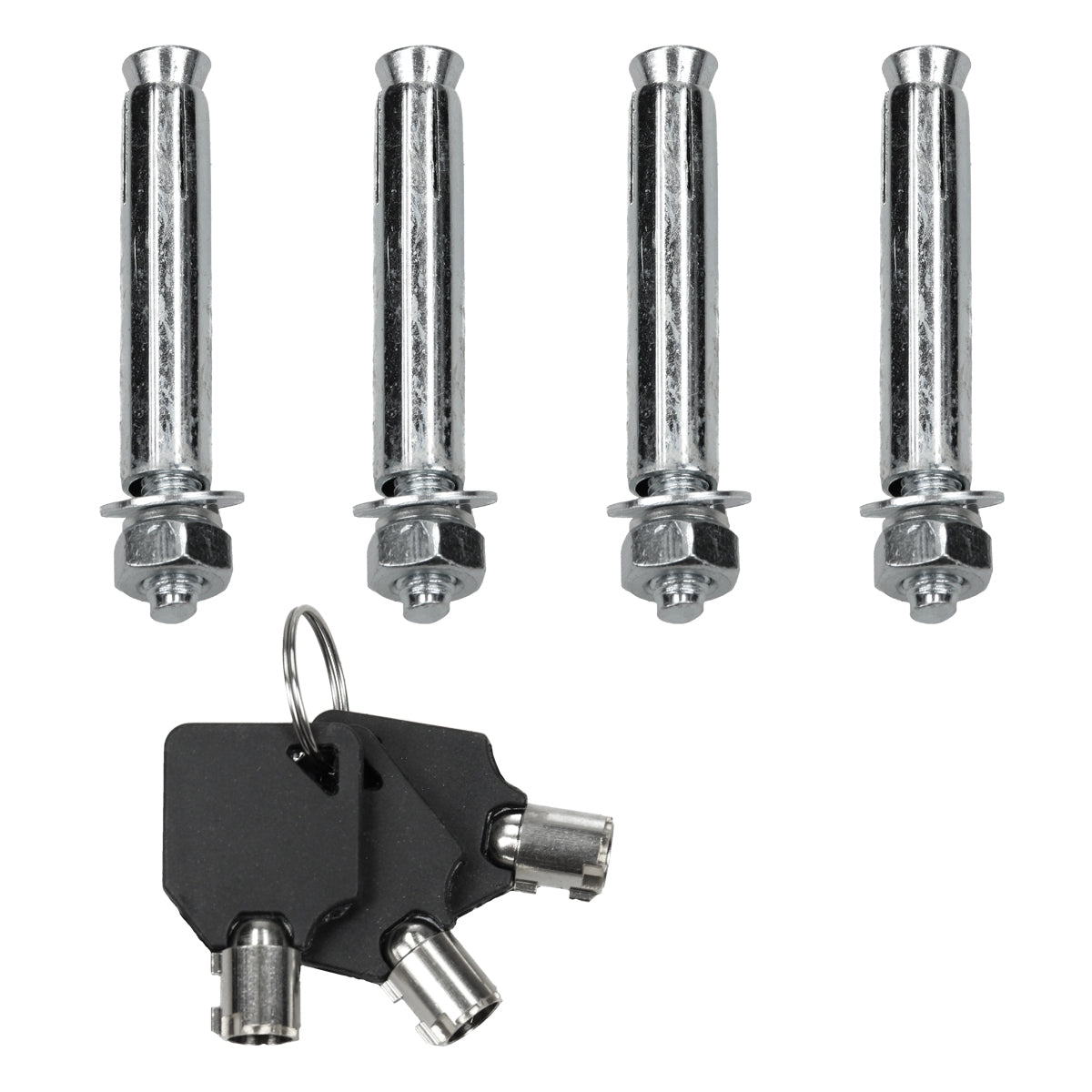 ECD Germany Bauen barrière parking acier 70 cm lot de 3
