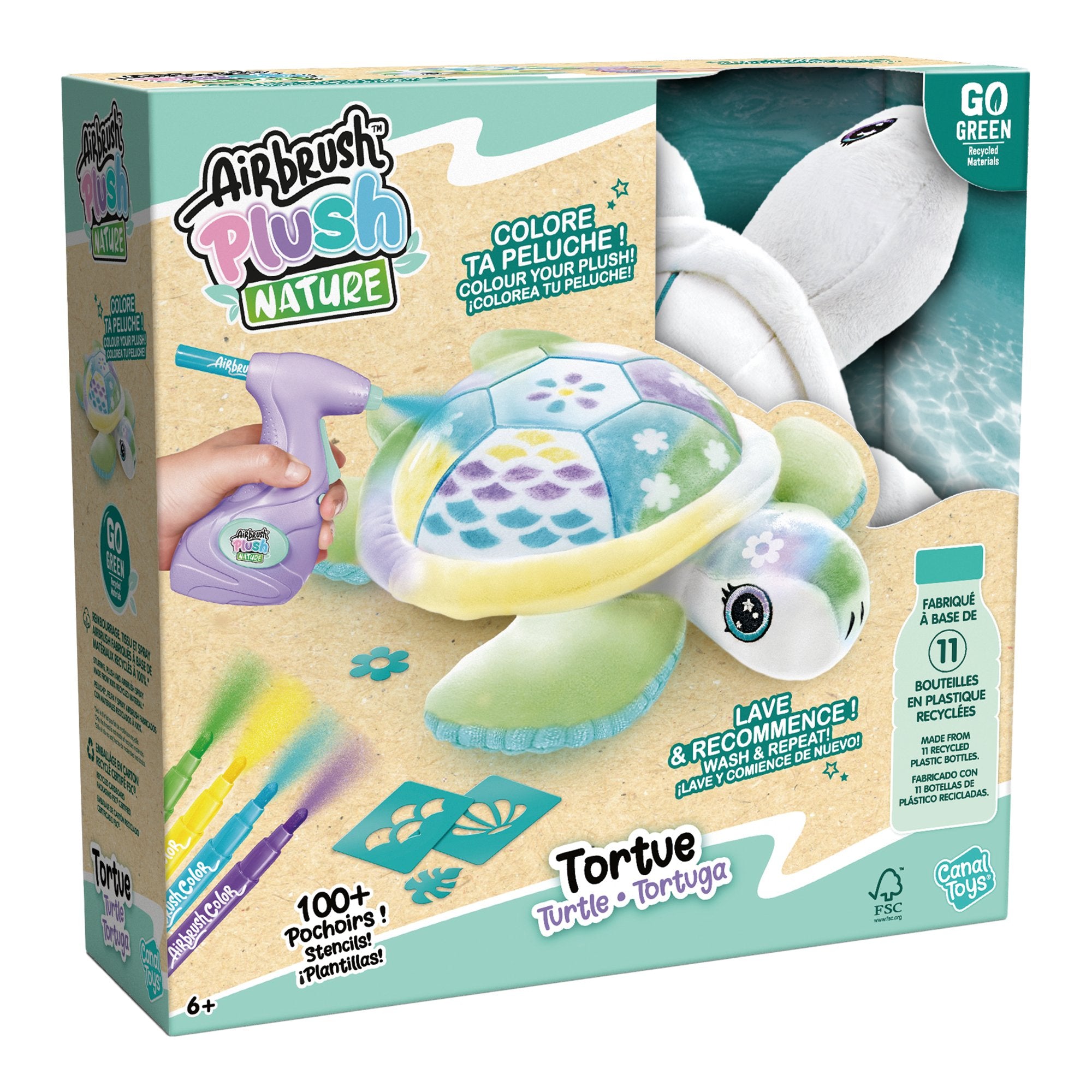 Airbrush Nature peluche tortue à personnaliser kit