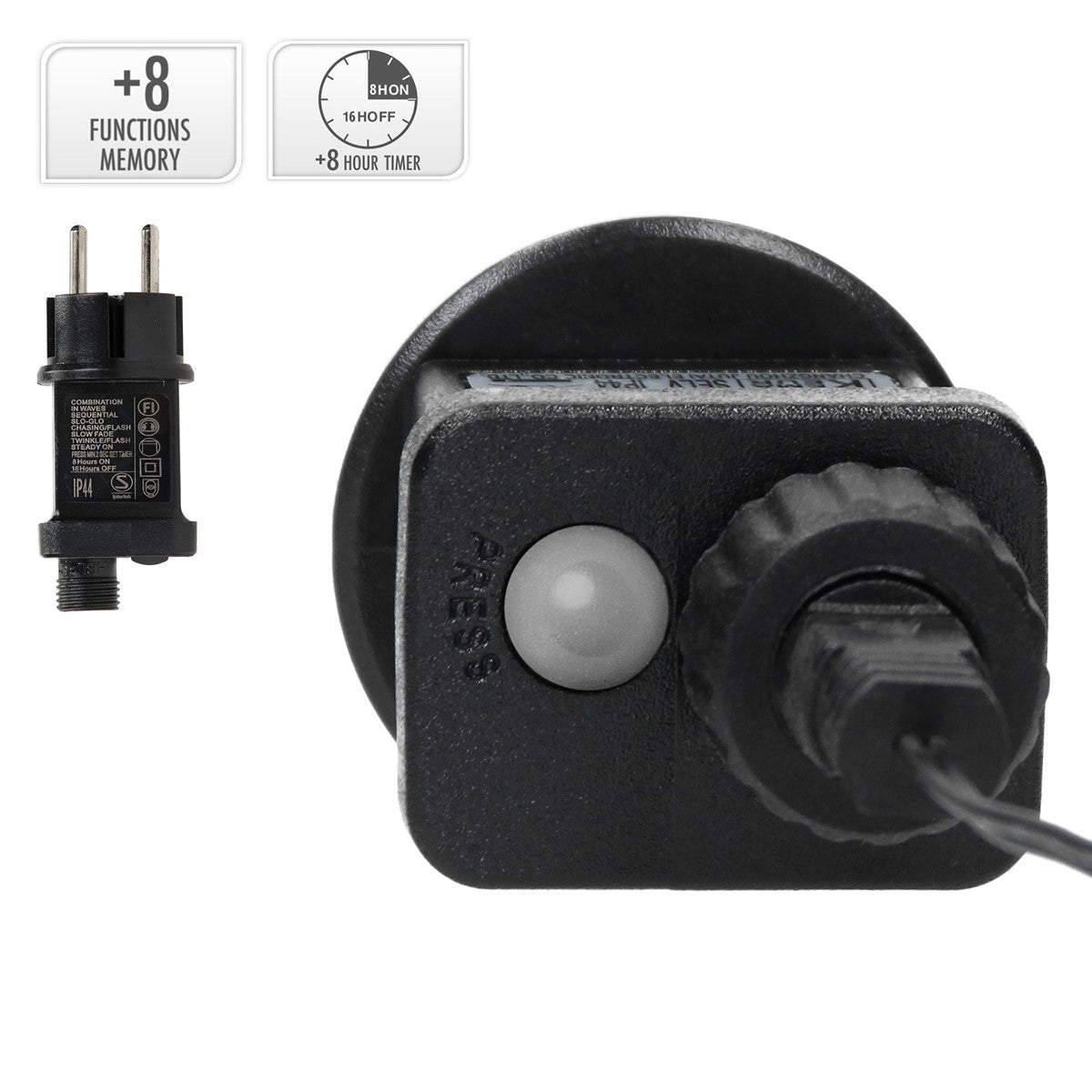 ECD Germany guirlande LED blanc chaud 12,4 m 960 LED IP44