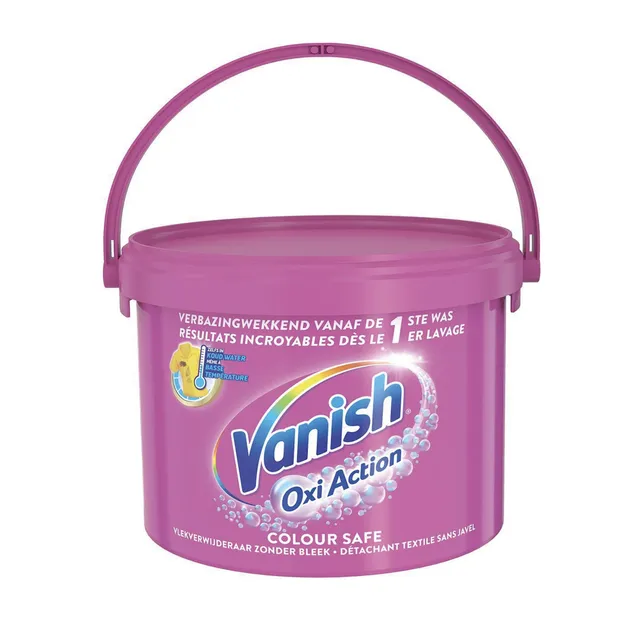 Vanish Oxi Action poudre détachante rose linge couleur