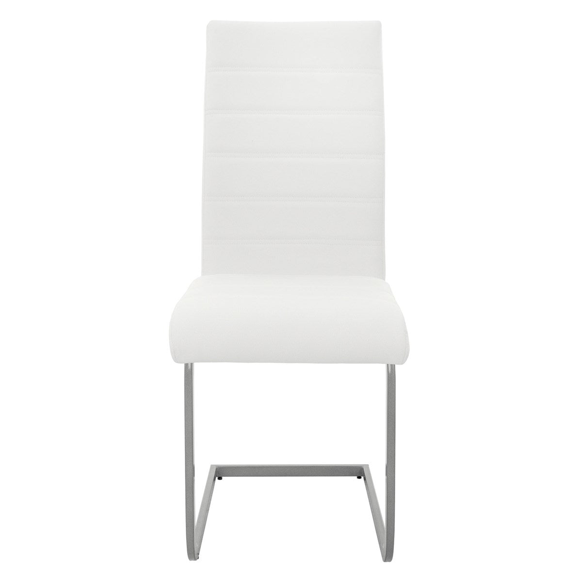 ECD Germany ML-Design chaise cantilever blanc similicuir lot de 2