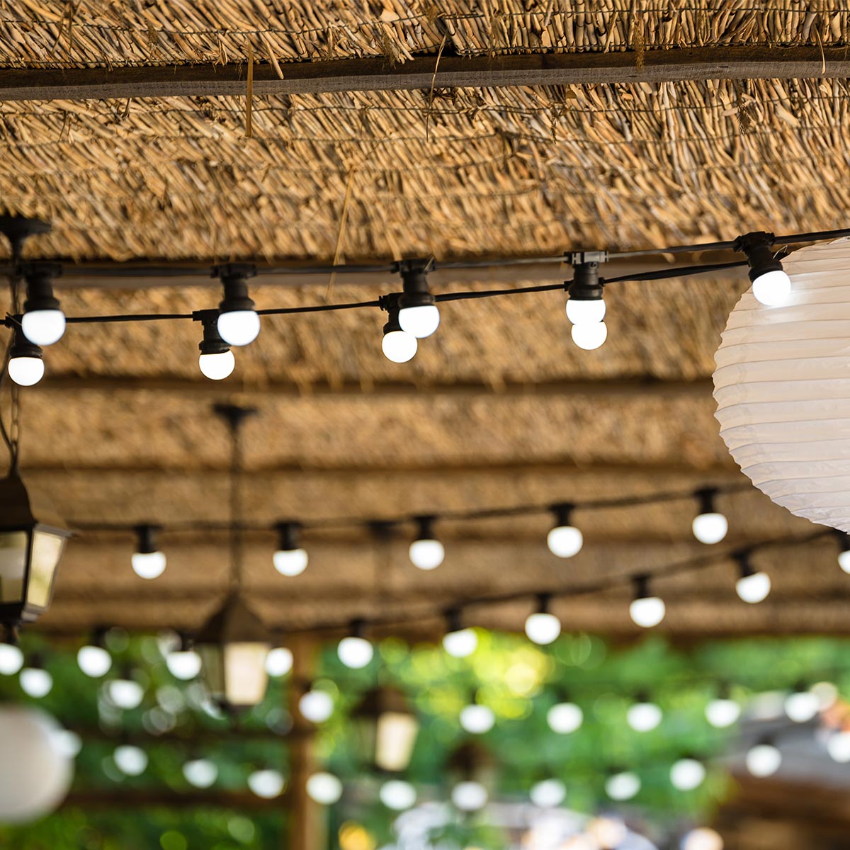 Red Deco Party Milky Solar 5.70m guirlande solaire 10 globes