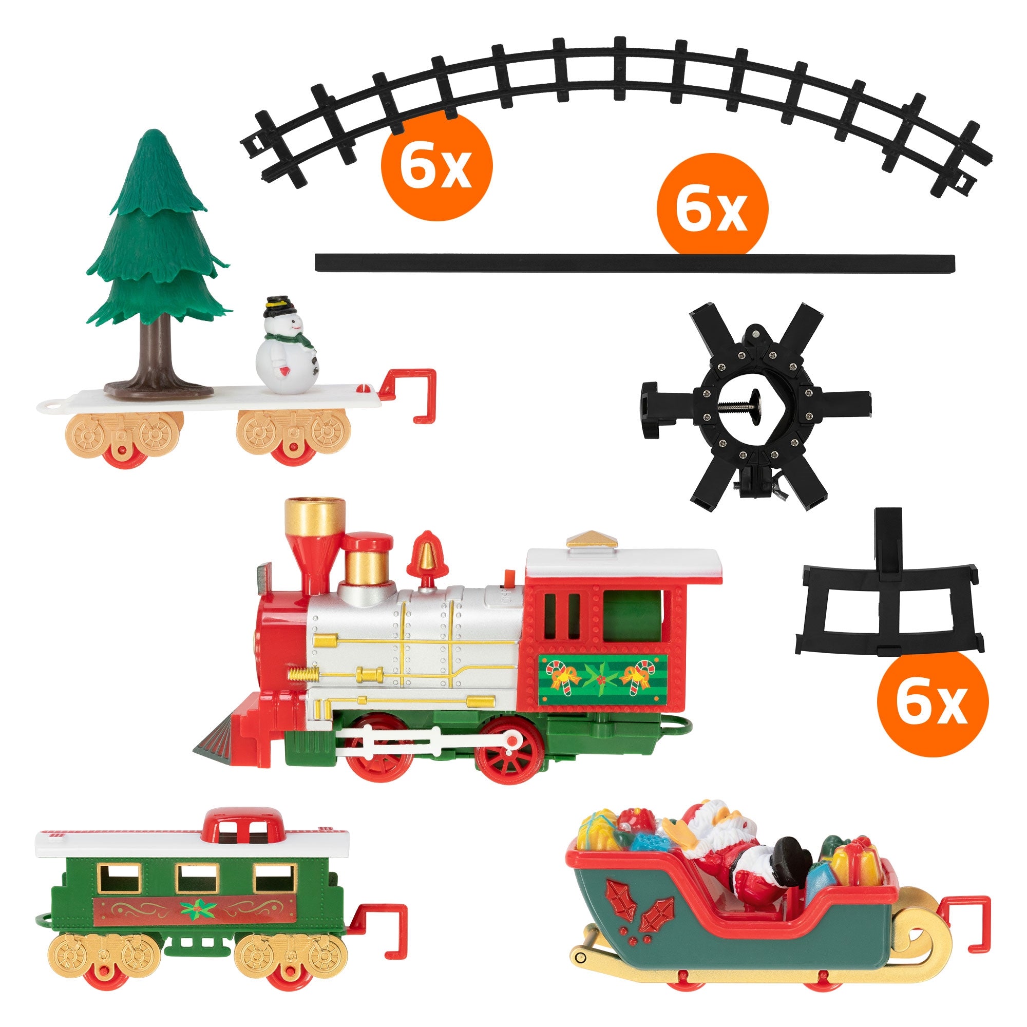 ECD Germany train de Noël sapin 87,5cm lumière+son à offrir