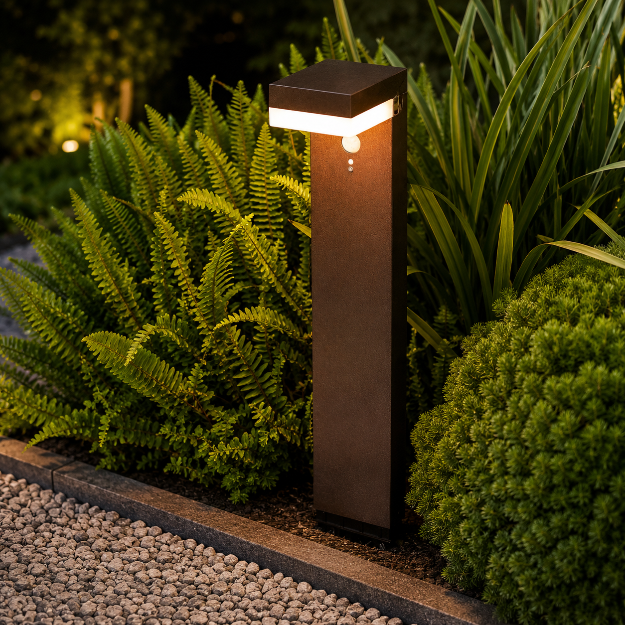 Red Deco Cenova Tall Corten balise solaire H50cm blanc chaud