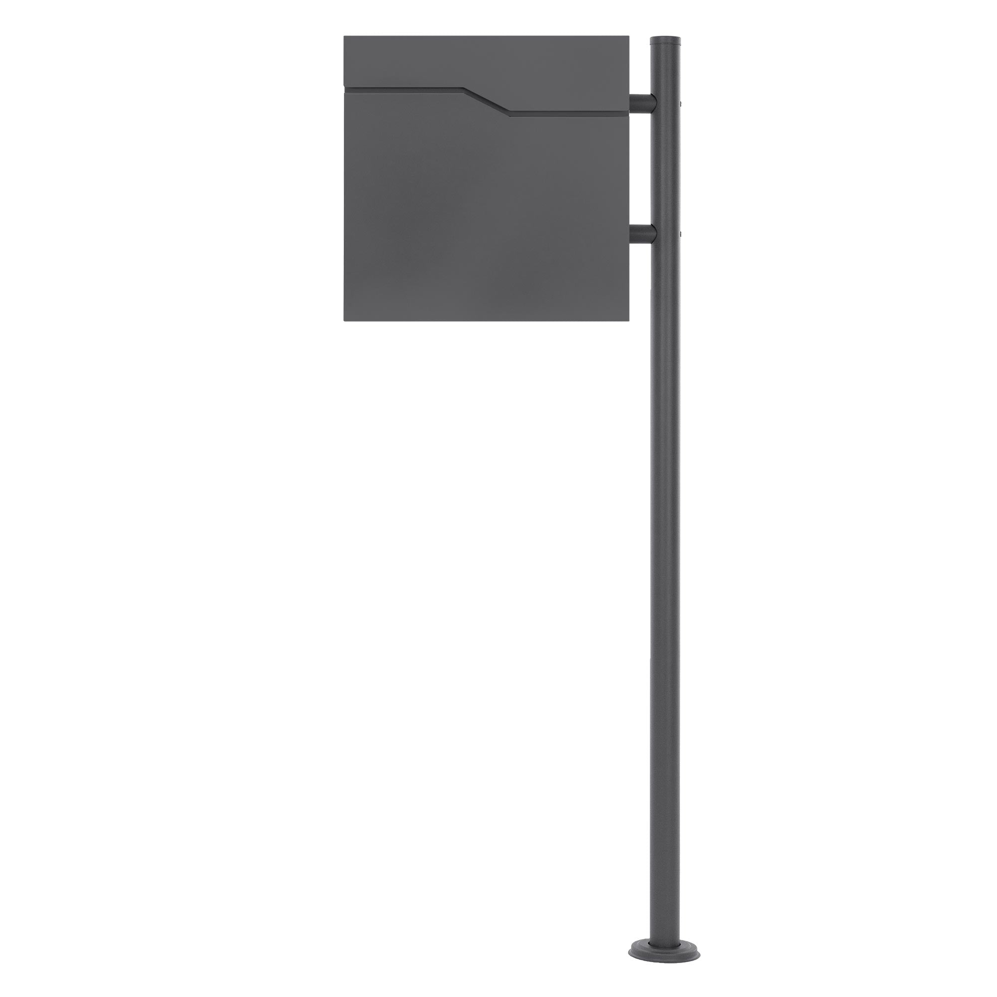 ECD Germany Boite aux lettres sur pied 120 cm noir marbre journal