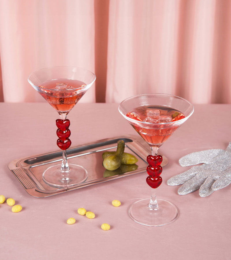 L'avant gardiste Love verres à cocktail coffret 2 Saint-Valentin