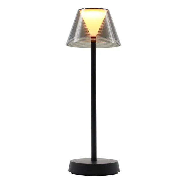 Red Deco BEVERLY BLACK H34cm lampe sans fil blanc chaud