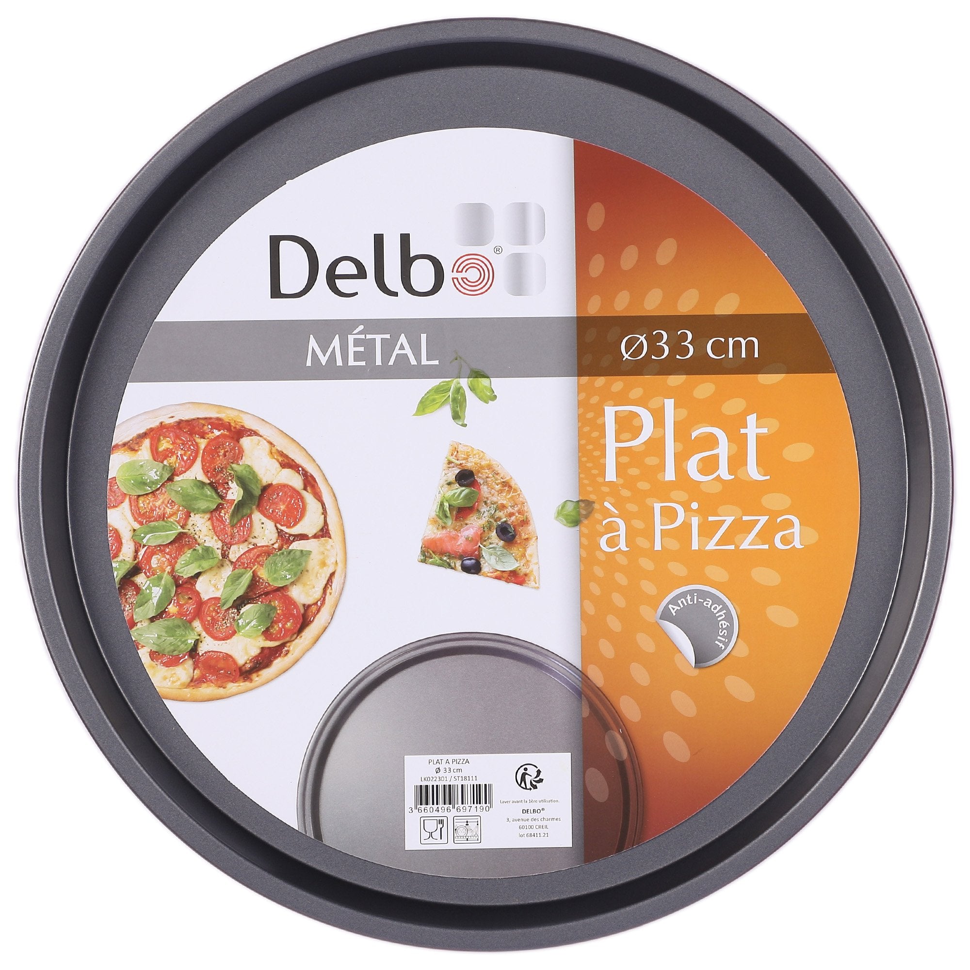 Stokomani Maison Plat à pizza en métal cuisson four