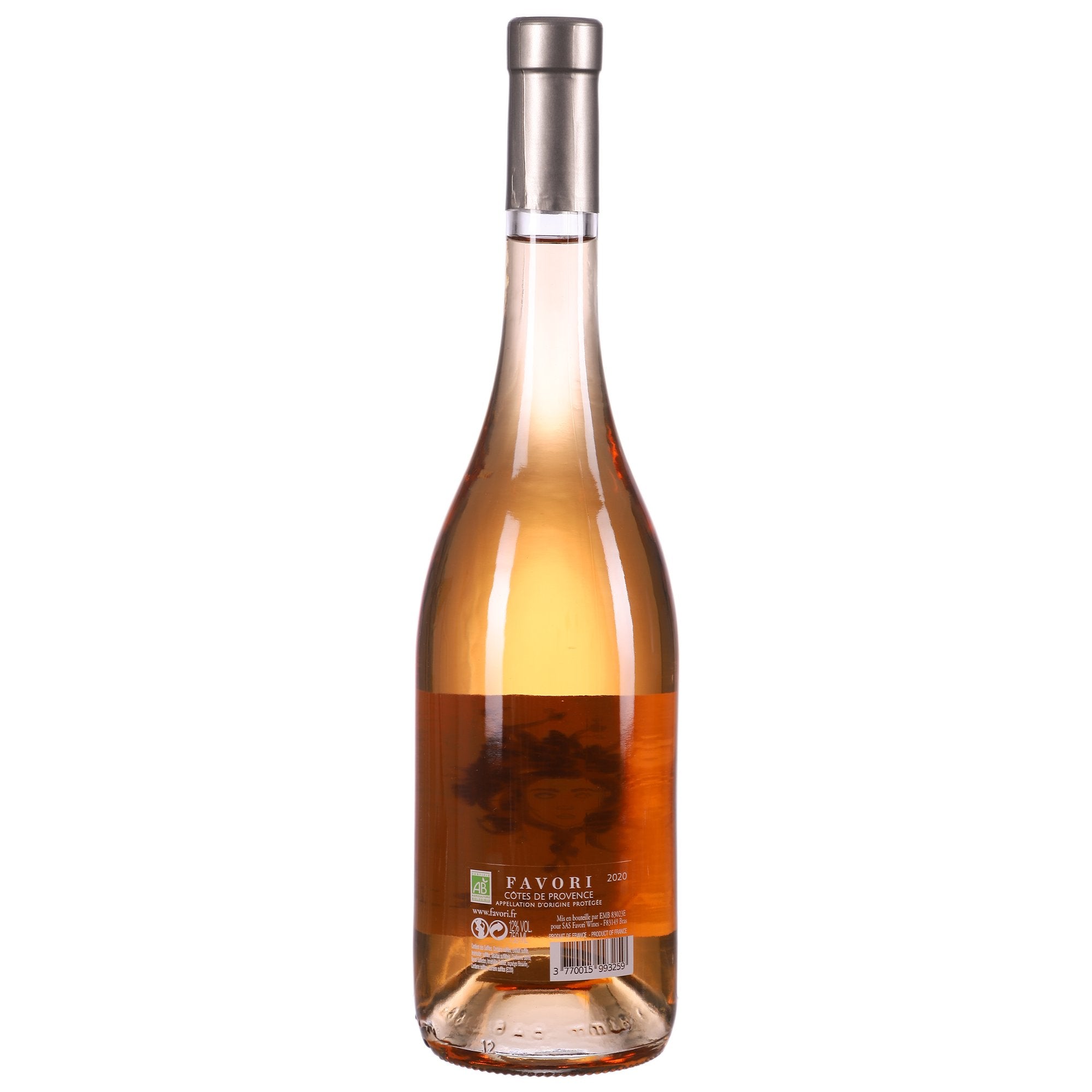 Favori AOP Côtes de Provence 2020 vin rosé bio 12%