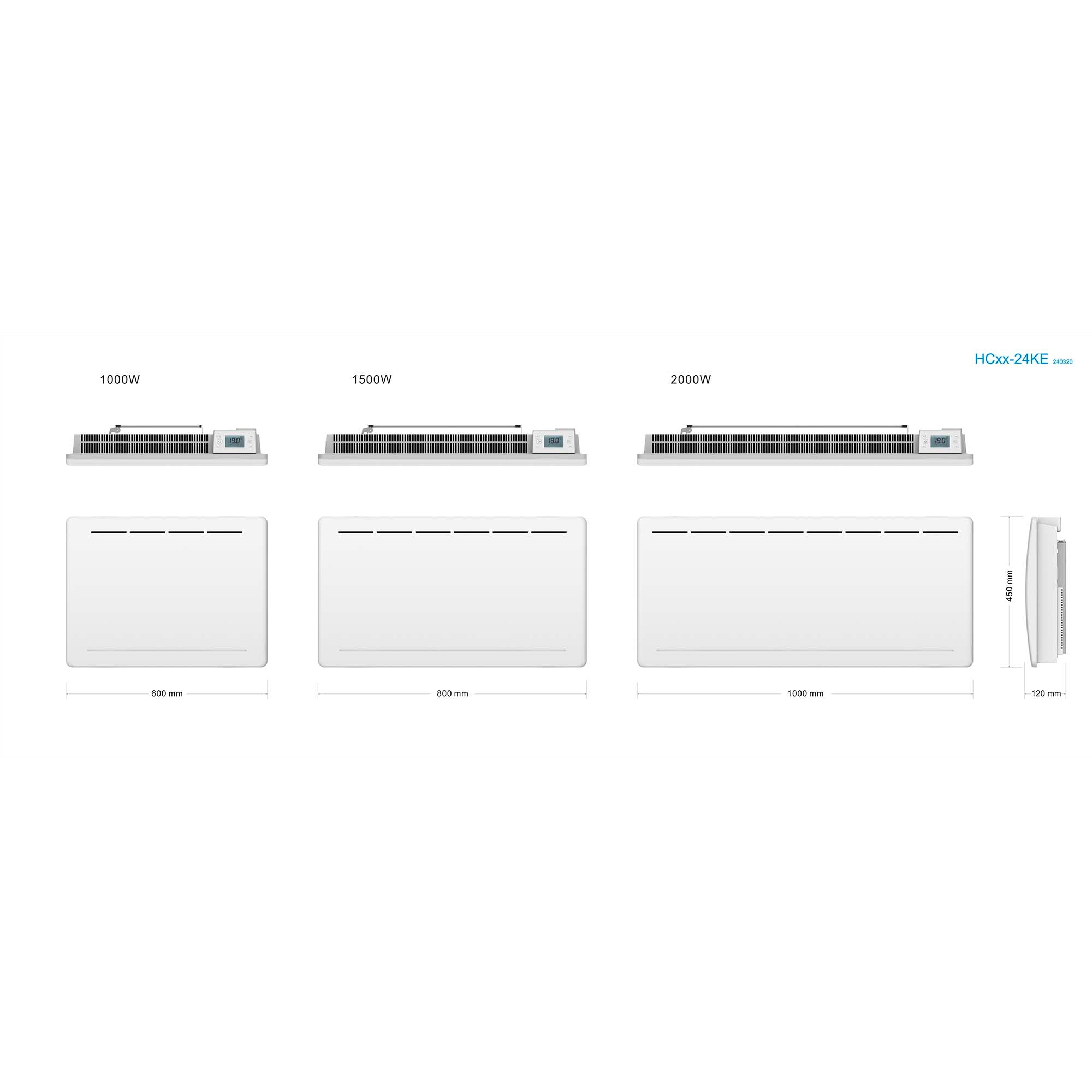 Red Deco Tana radiateur fonte 1000W LCD blanc
