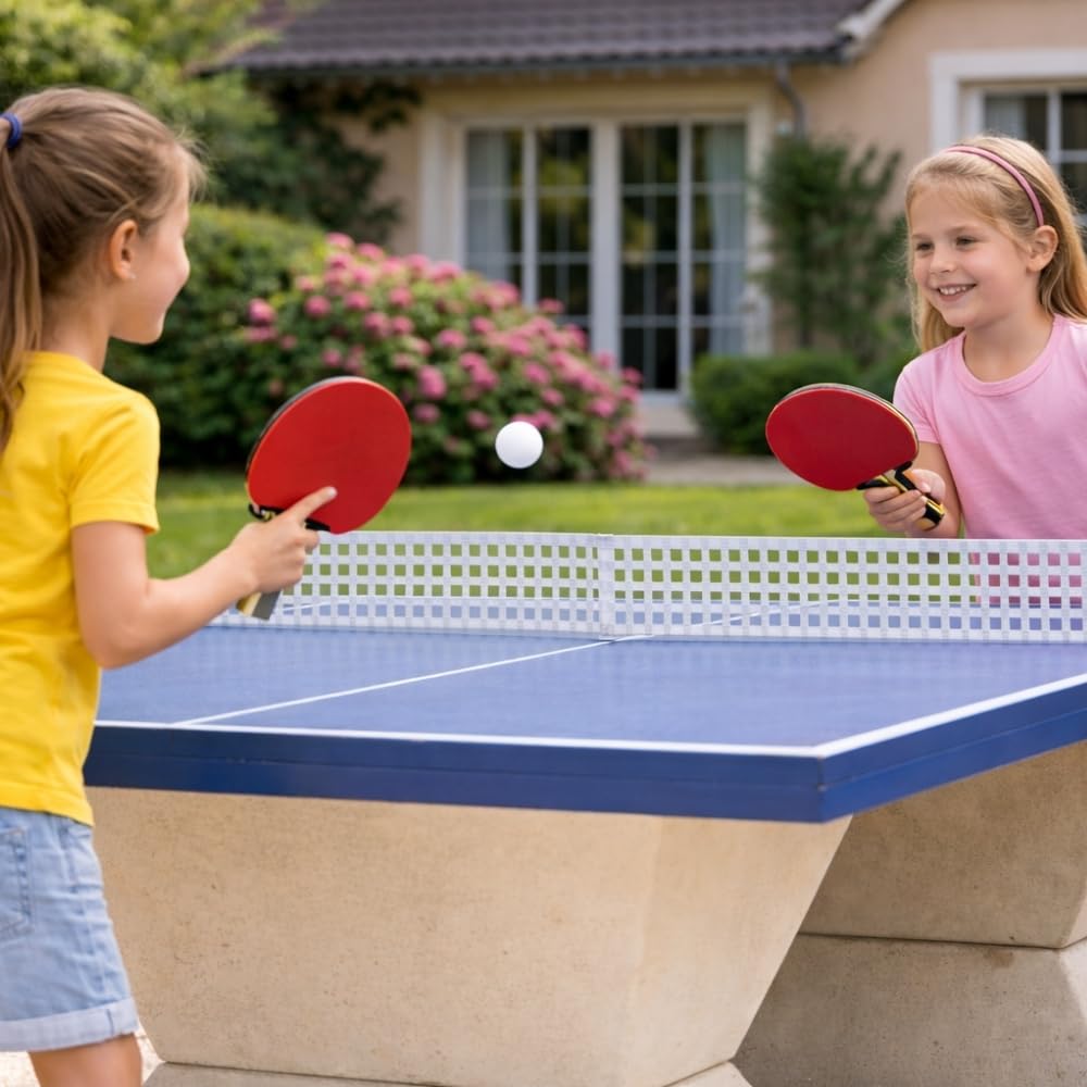 Shop-Story Loisirs Set Ping-Pong 2 Raquettes 2 Balles Housse