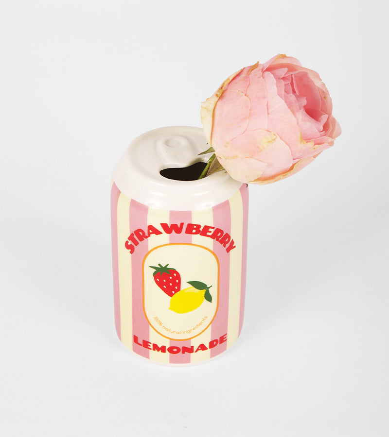 L'avant gardiste Vase canette strawberry lemonade