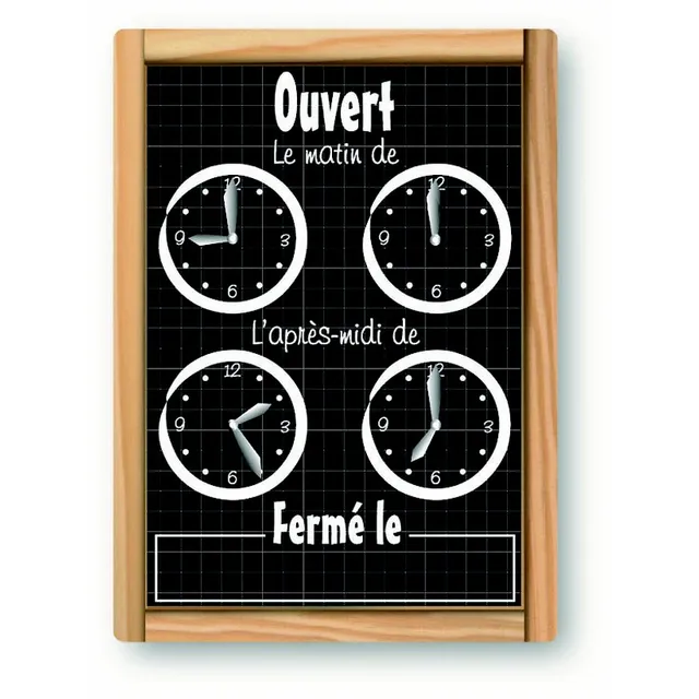 Safe Tool Panneau horaires 24x16 cm affichage bureau
