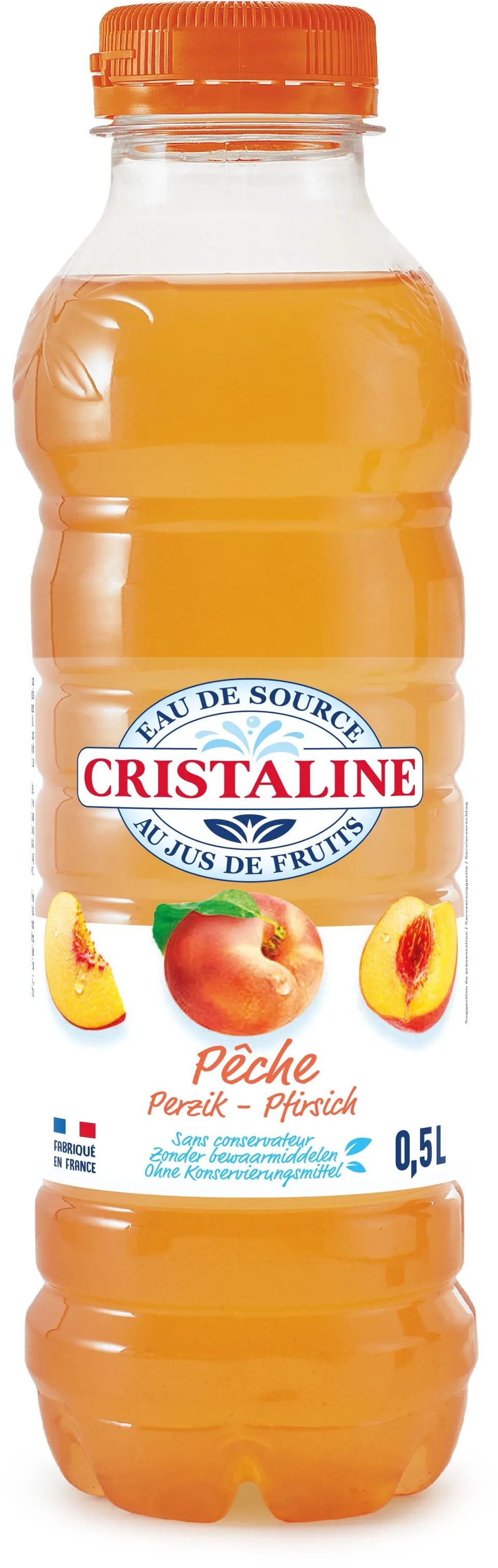 Cristaline eau aromatisée pêche source fruitée à boire
