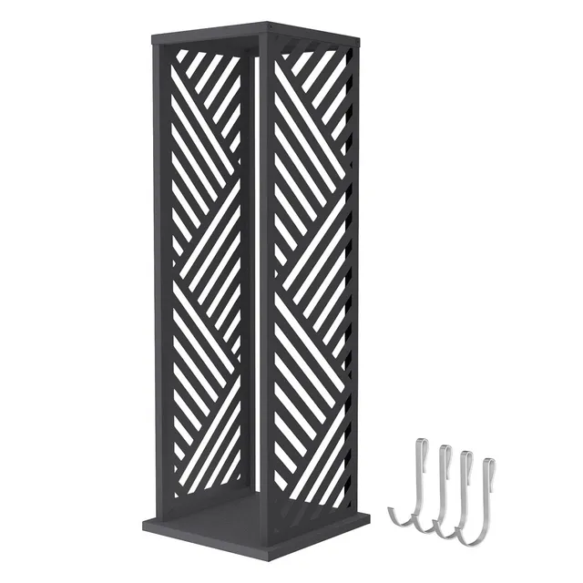 ECD Germany Garten range-bûches colonne 37,5x37,5x112 anthracite