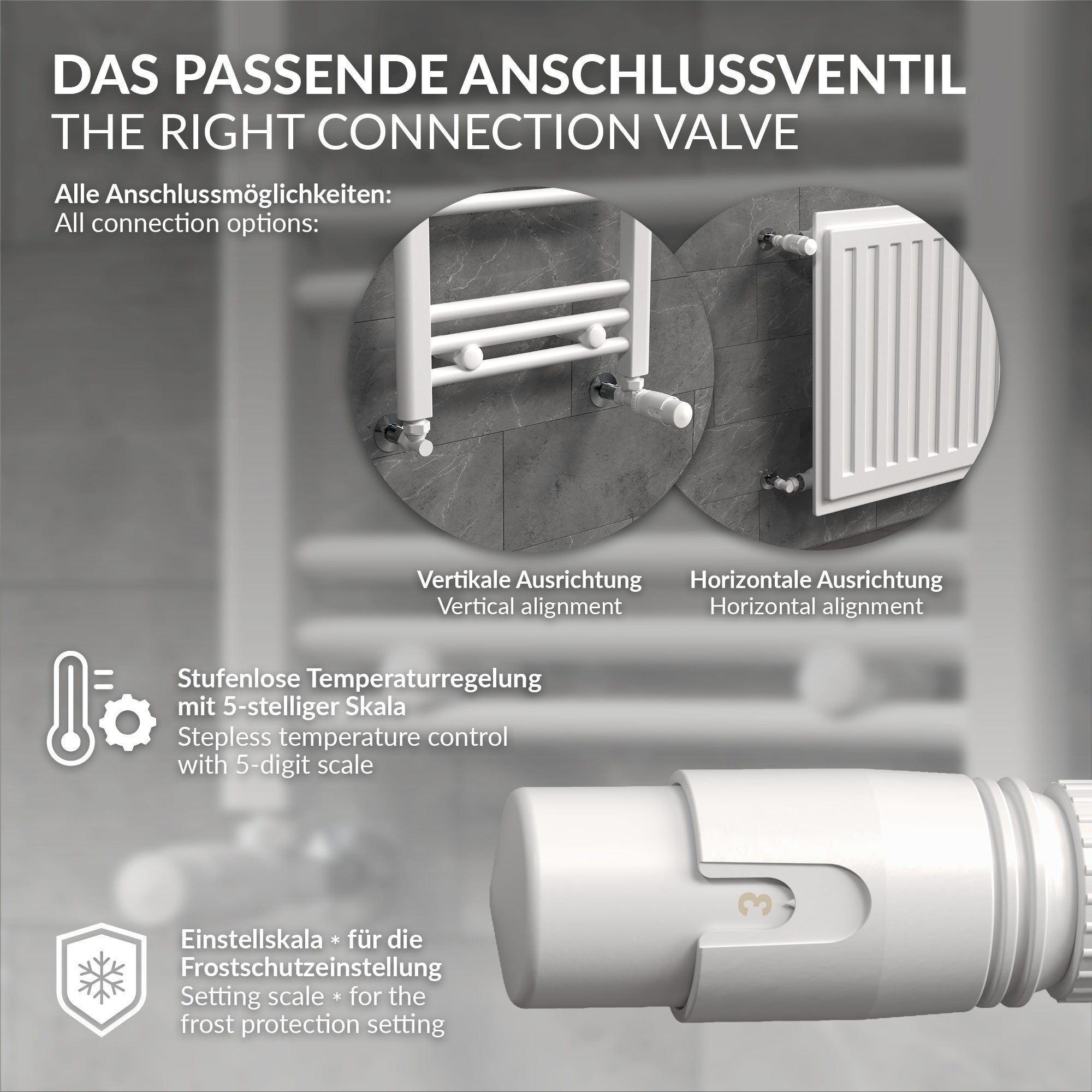 ECD Germany LuxeBath robinet thermostatique coudé blanc 1/2