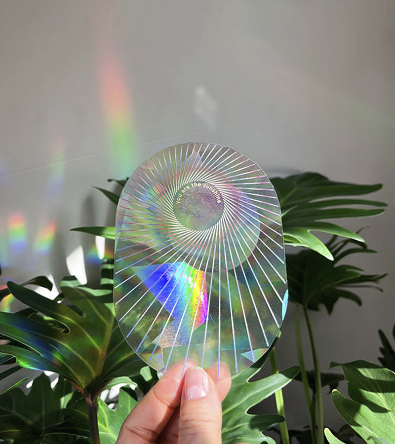 L'avant gardiste sticker arc-en-ciel fenêtre Slow down