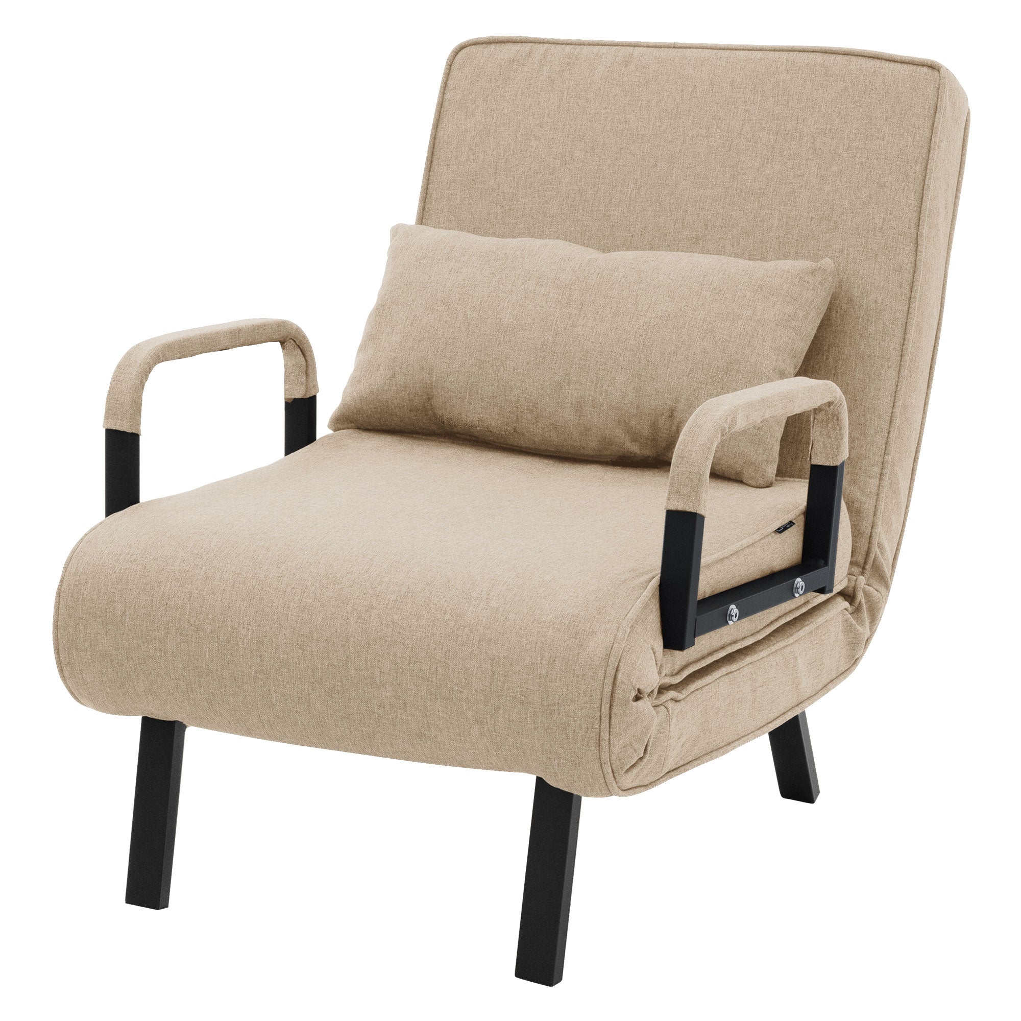 ECD Germany Möbel fauteuil convertible 186x60 chenille vert