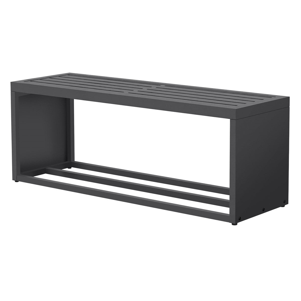 ML-Design Range-bûches banc 120 cm anthracite acier