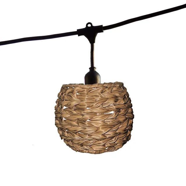 Red Deco Pine Light guirlande 6m rotin 7 ampoules blanc chaud