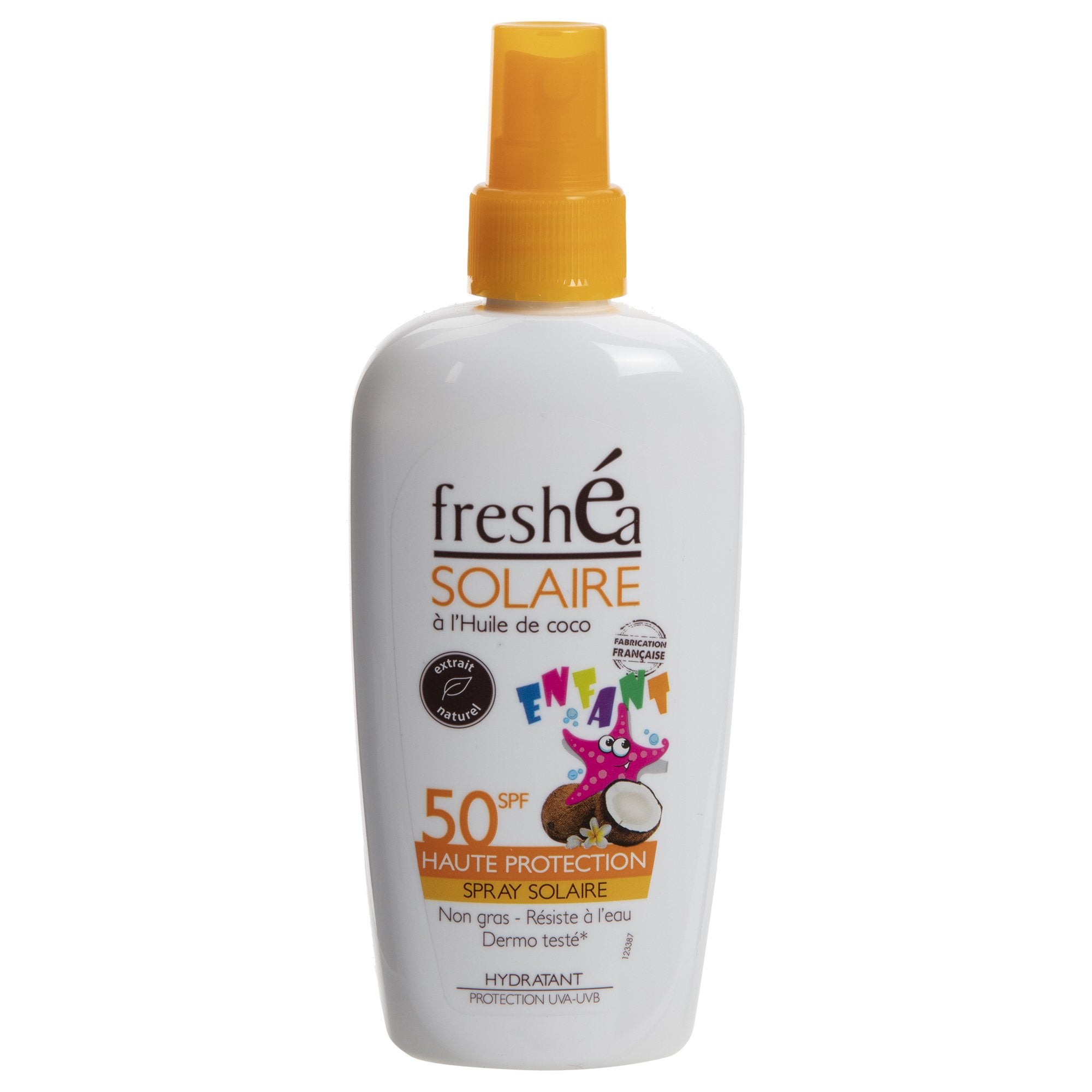 Spray solaire enfant SPF 50 monoï coco hydratant