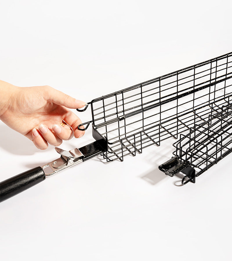 L'avant gardiste Outdoor panier barbecue légumes inox individuel