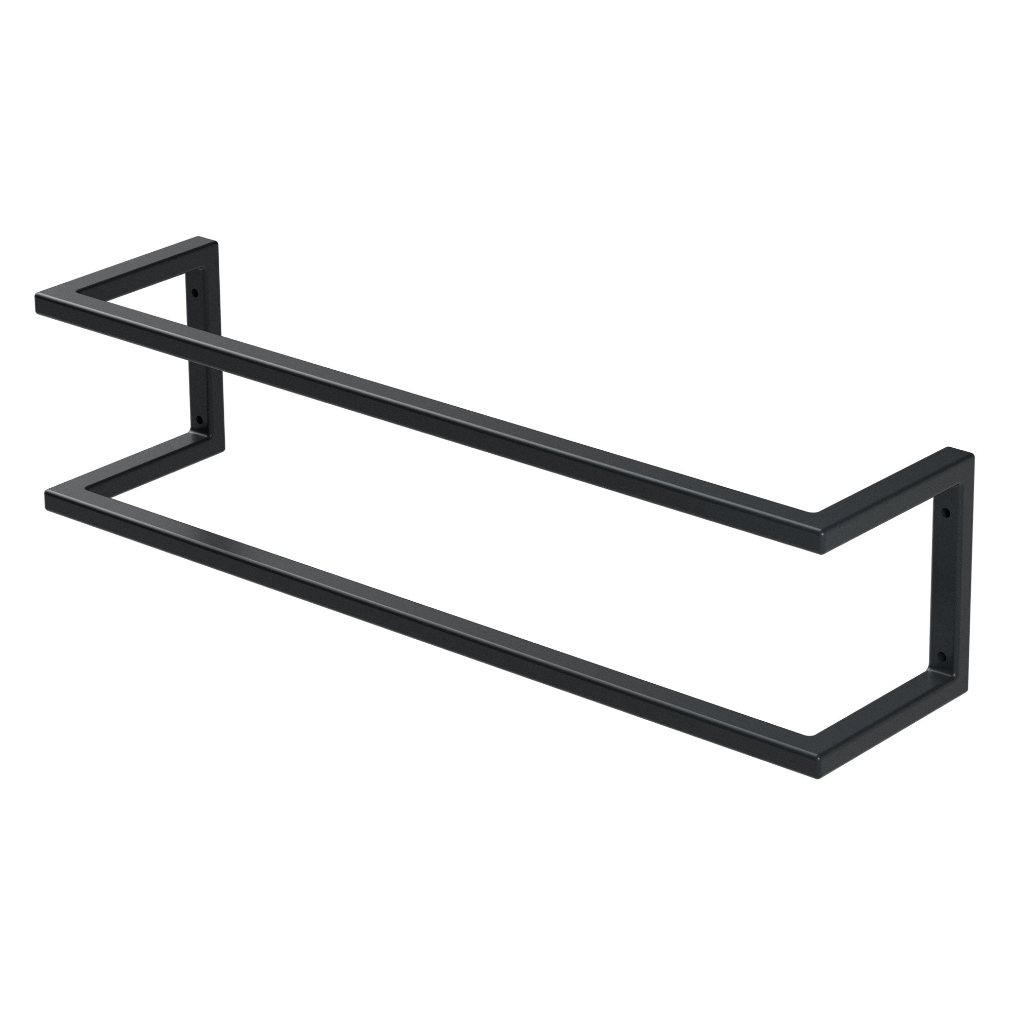 ML-Design porte-serviettes mural noir 50 cm acier à visser